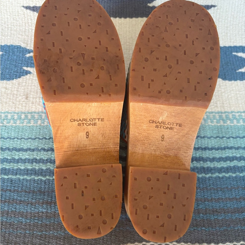 Charlotte Stone Martino Clogs in Carnival Check - Picture 8 of 9